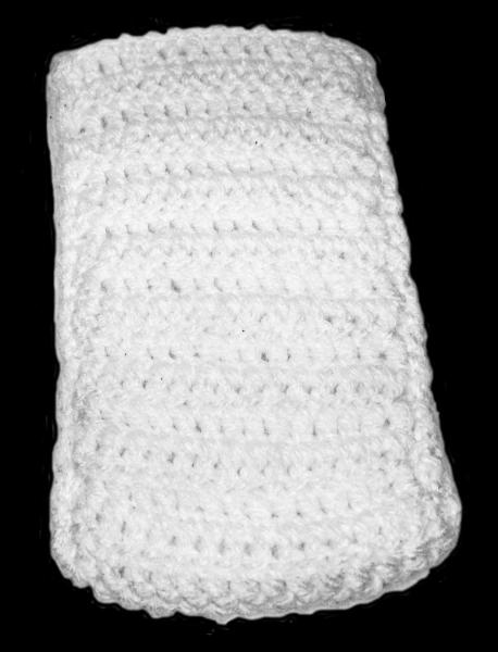 Mobile phone socks Mobile phone sock crocheted hand crocheted white